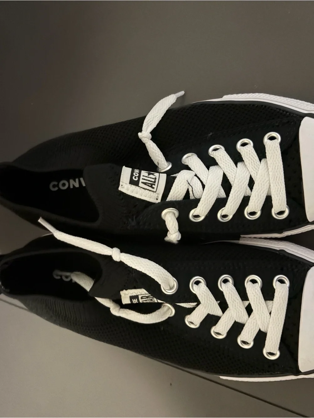 Converse Low-Top Black Sneakers with White Accents